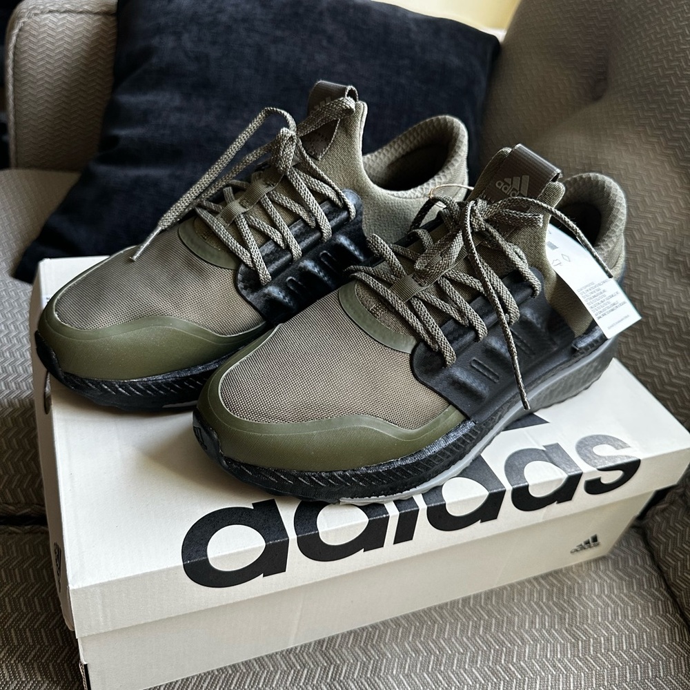 adidas X_PLRBOOST Shoes Mens ID9583 Olive Strata / Shadow Olive Size 8 men’s